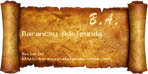 Barancsy Adelgunda névjegykártya